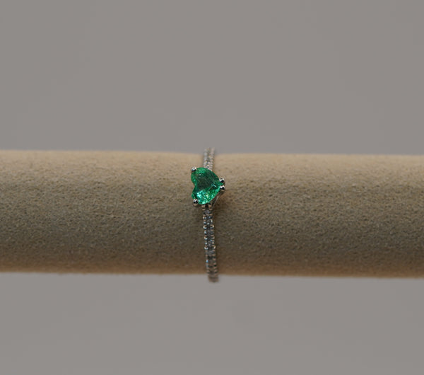 Bague Cœur Verdoyant