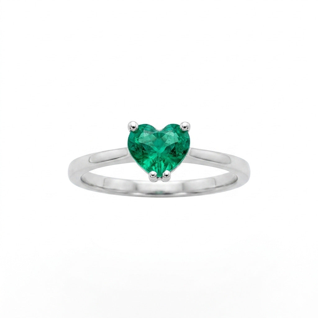 Everlasting Green Heart Ring