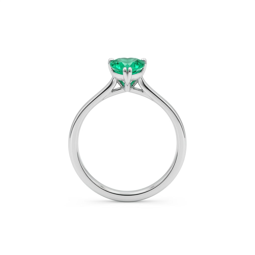 Everlasting Green Heart Ring