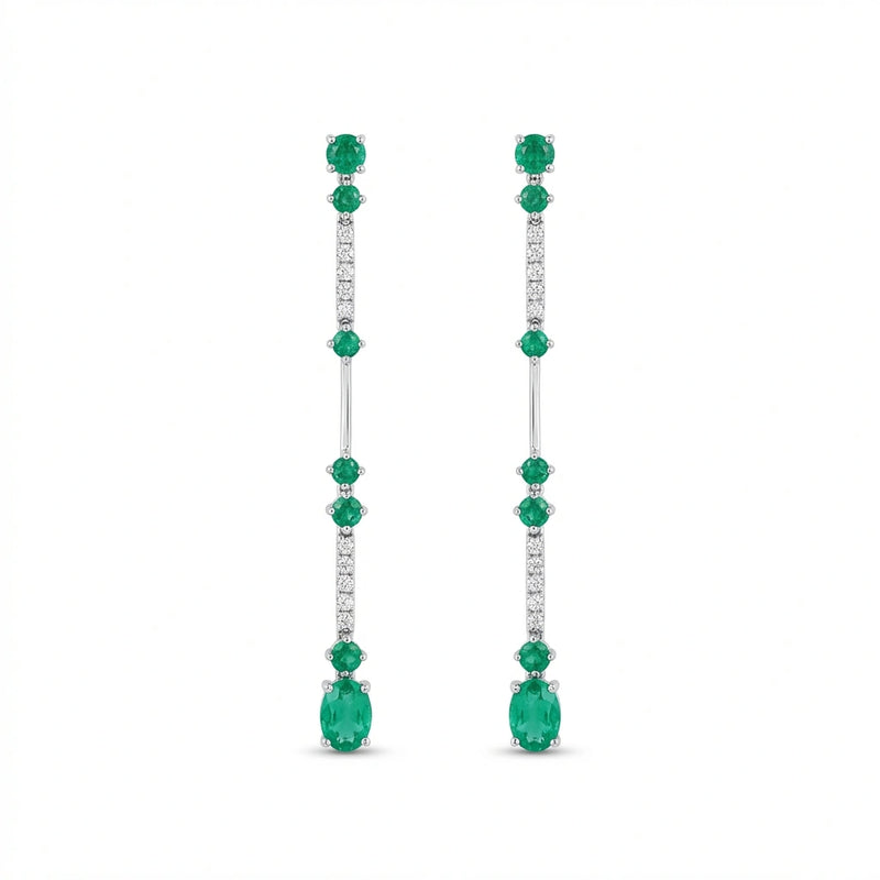 Emerald Cascade Drop Earrings