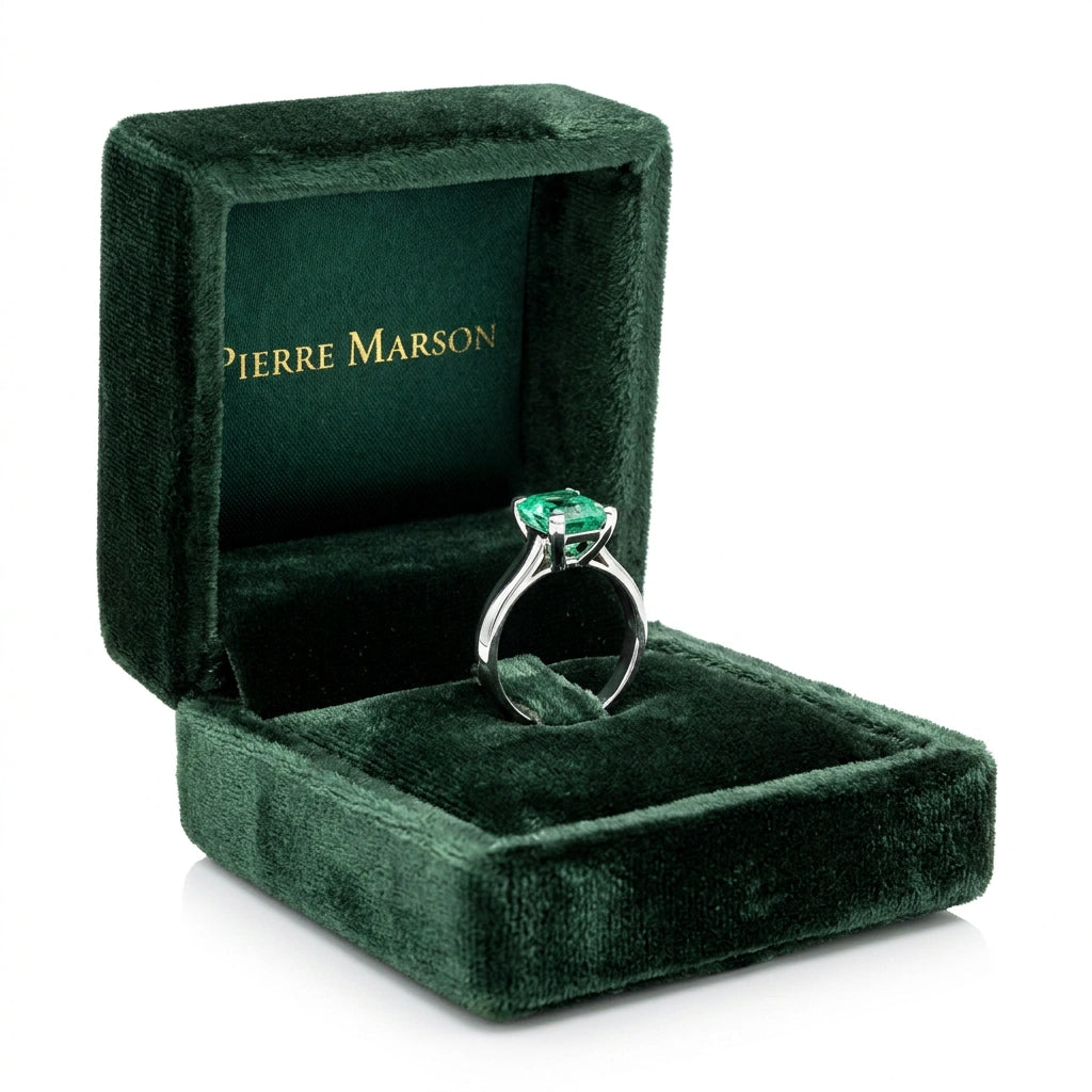 Green Cushion Ring