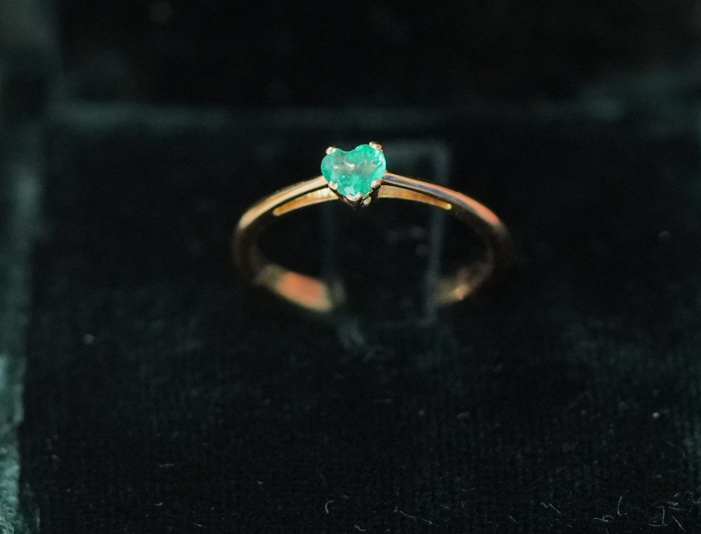 Bague Cœur vert éternel