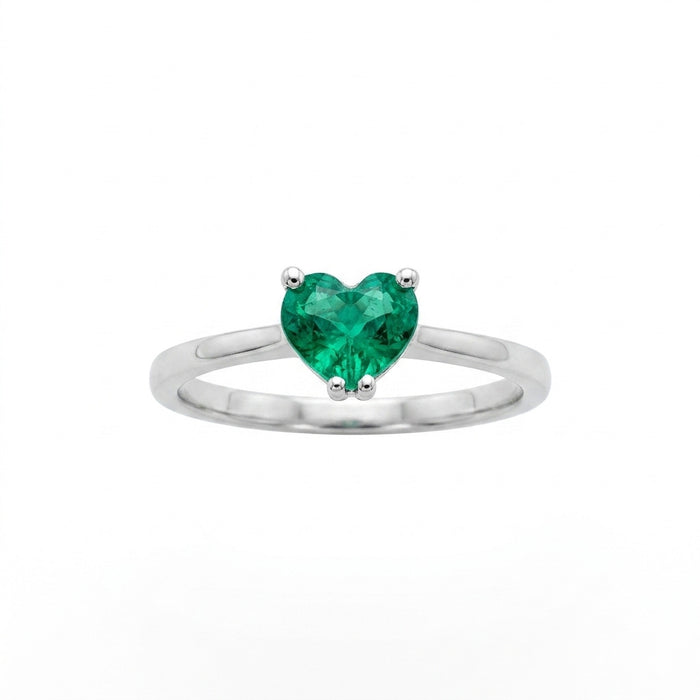 Bague Cœur Vert Éternel
