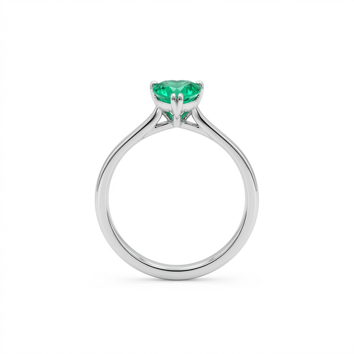 Bague Cœur Vert Éternel