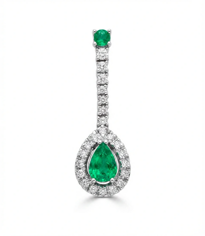 Pendentif Goutte Héritage Vert Profond