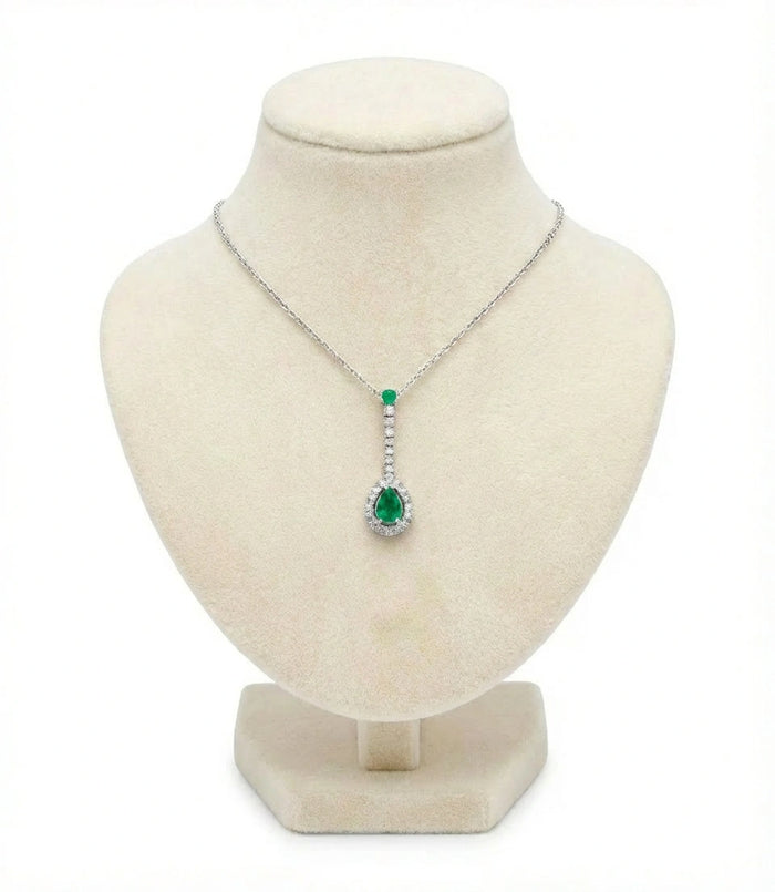 Pendentif Goutte Héritage Vert Profond