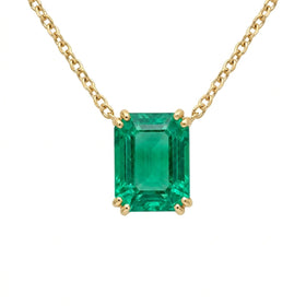 Verdant Horizon Emerald Pendant