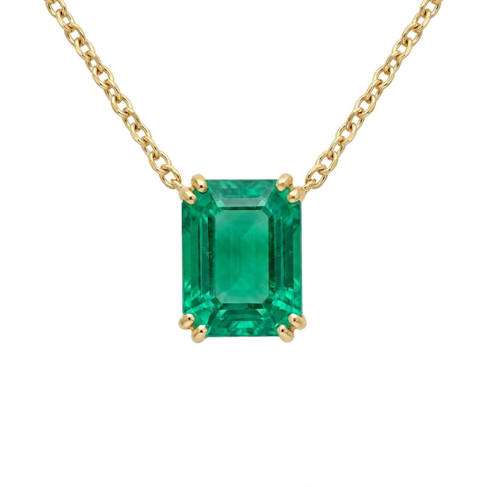 Verdant Horizon Emerald Pendant