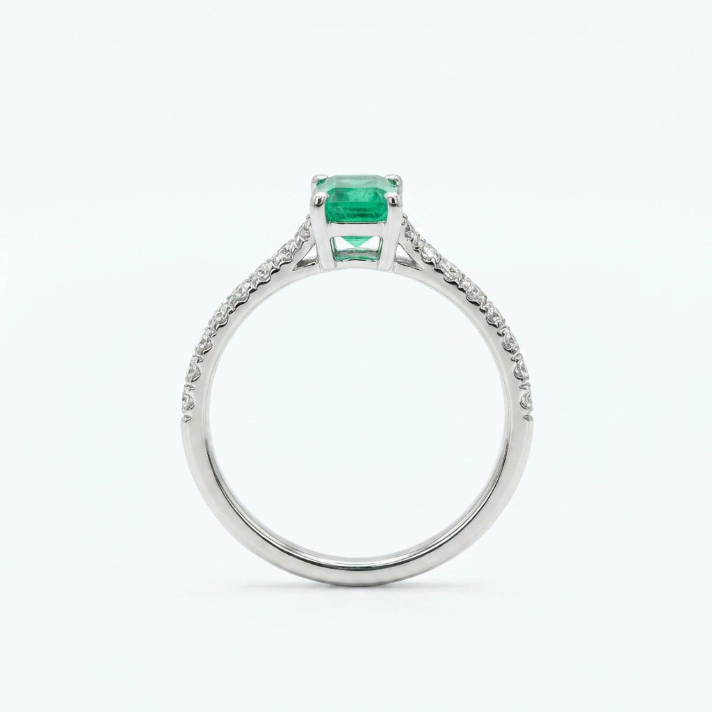 Regal Emerald Four-Corner Ring