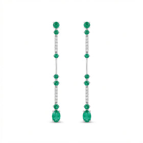 Emerald Cascade Drop Earrings