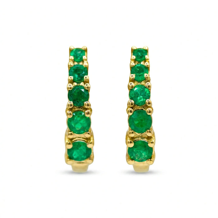 Green Velvet Aurora Hoops Earrings