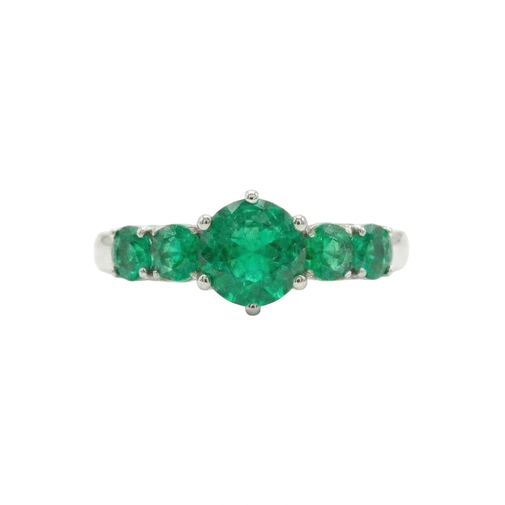 Emerald Five-Stone Graduated Band