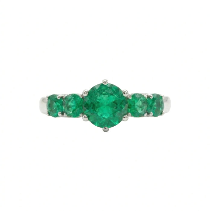 Emerald Five-Stone Graduated Band