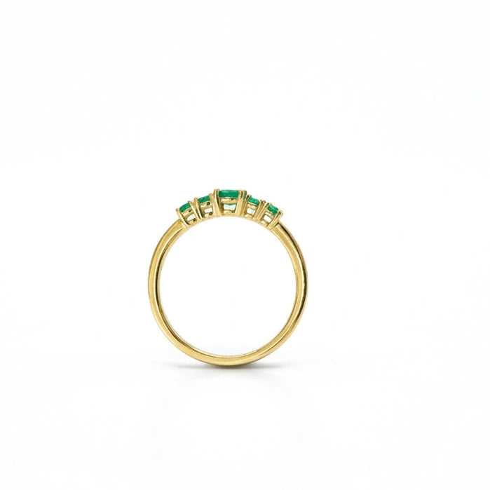 Five-Stone Emerald Graduated Ring