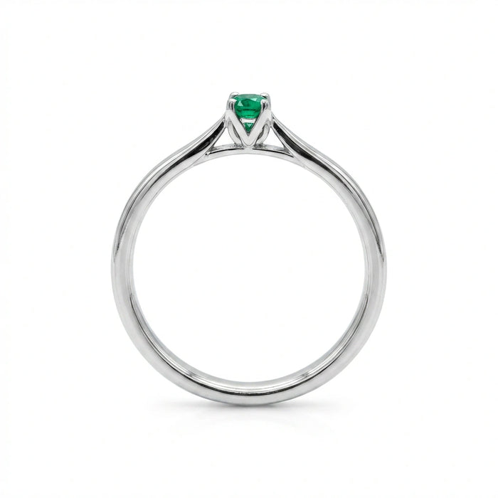 Solitaire émeraude minimaliste
