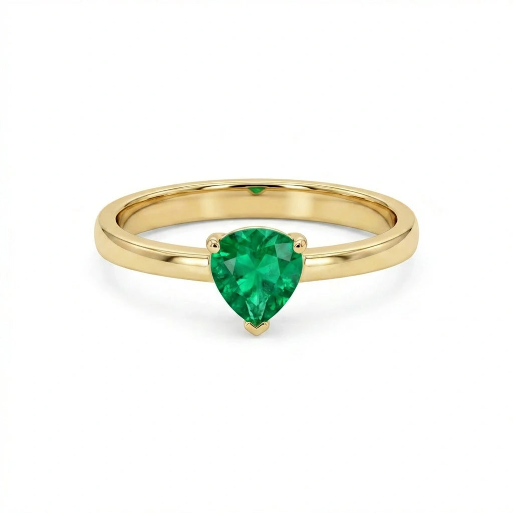 Solitaire Poire Dorée