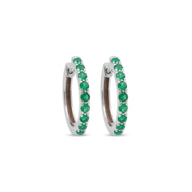 Emerald Eternity Hoop Earrings
