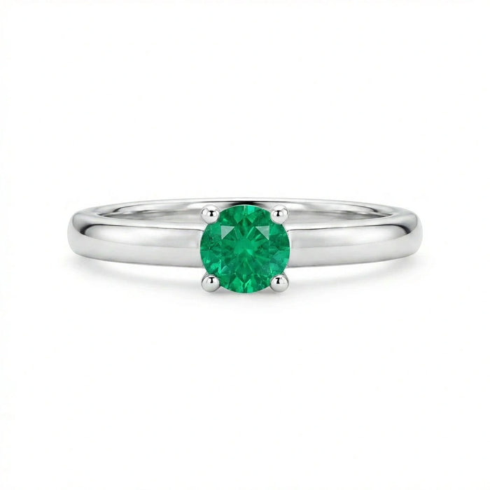 Serene Emerald Solitaire